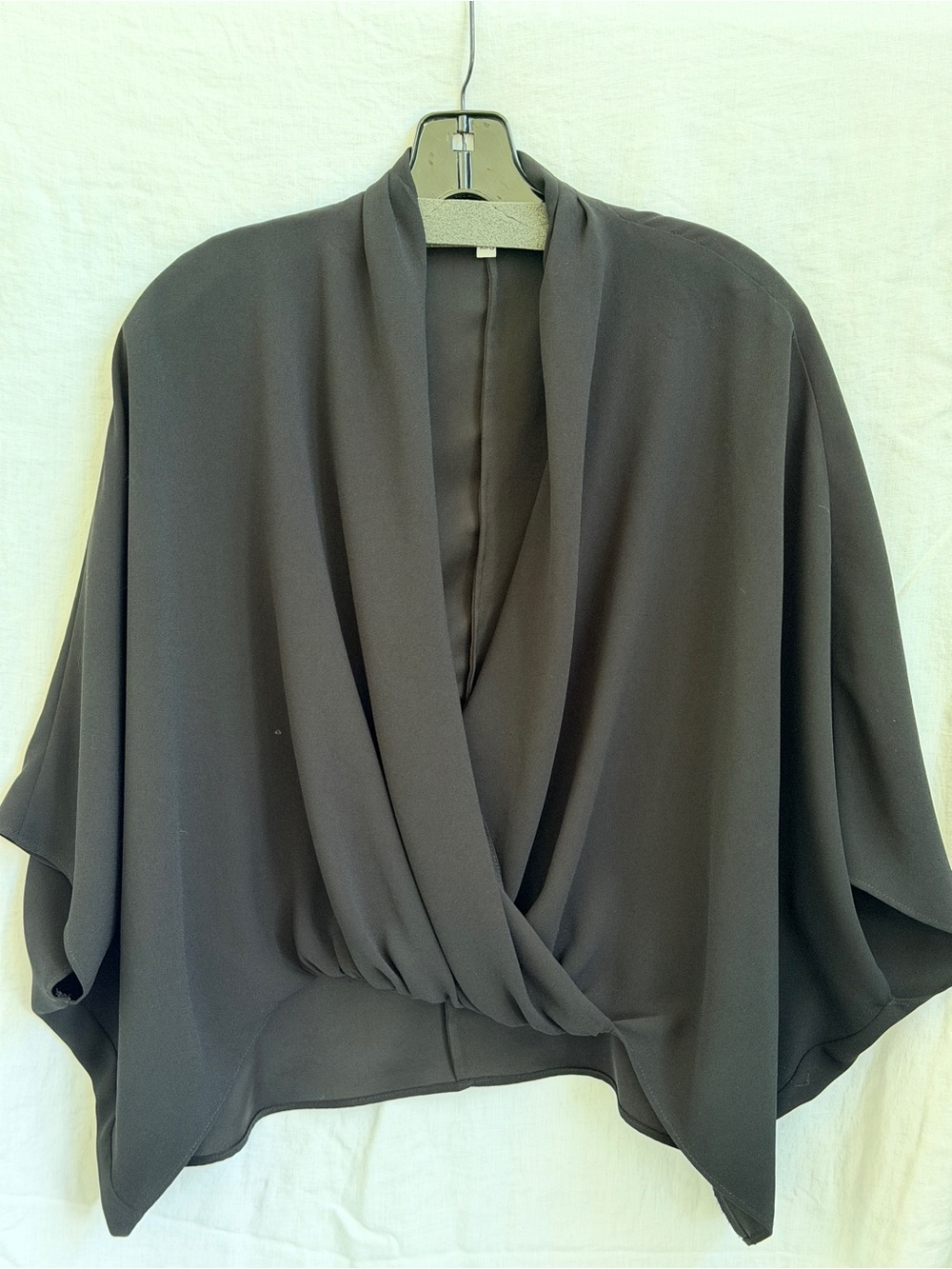 Trina Turk Drape-Front Black Women's Top